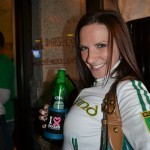 Sarah Sporting IHeartBoobs.Org at St Patty's Day Parade