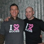 Goumba Johnny & Vince August in Heart Boobs T-Shirts